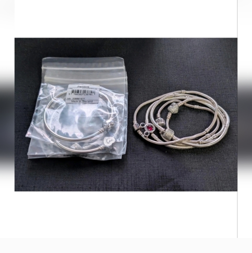 Pandora Bracelet & Mixed Charm Bundle -43pc Lot - Picture 3 of 11